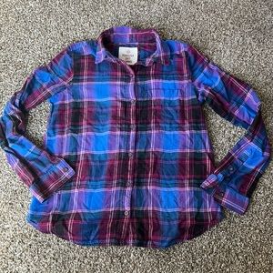 Soft flannel button up shirt